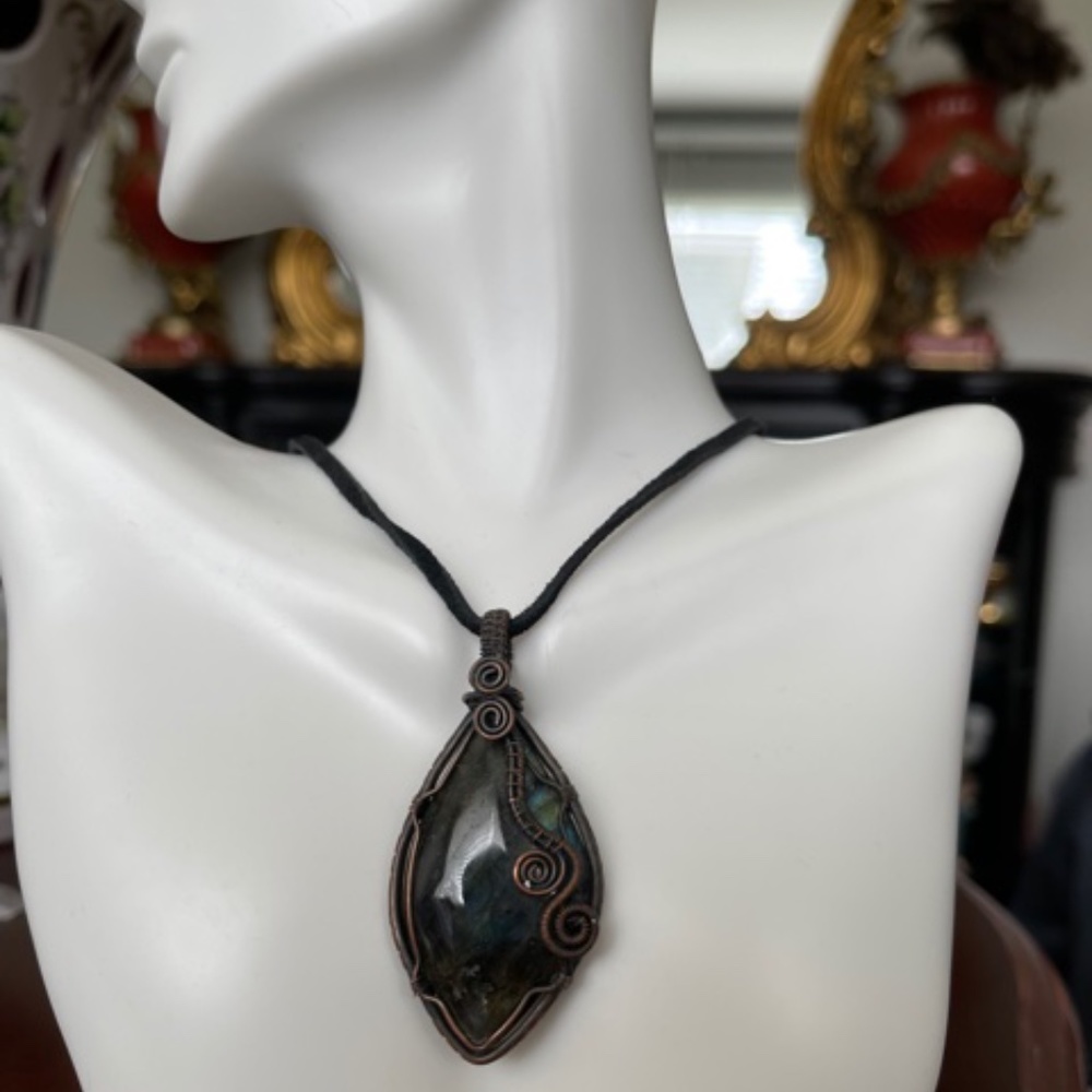 Genuine Labradorite Stone Pendant